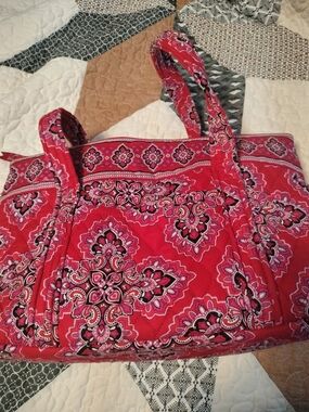 Vera Bradley Betsy Tote In Frankly Scarlet